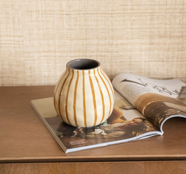 Handmade Vase Mia Stripe - Things I Like Things I Love
