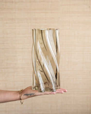 Handmade Vase Smoked Green - Things I Like Things I Love