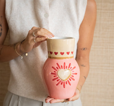 Handmade Vase Sunlit Heart - Things I Like Things I Love