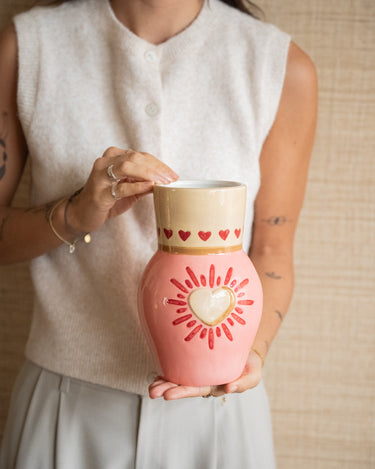 Handmade Vase Sunlit Heart - Things I Like Things I Love