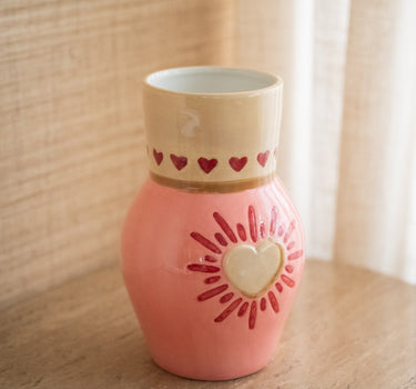 Handmade Vase Sunlit Heart - Things I Like Things I Love