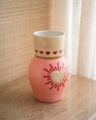 Handmade Vase Sunlit Heart - Things I Like Things I Love