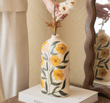 Hangeschilderde Deco Vaas Bloem Aurelia - Things I Like Things I Love