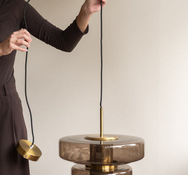 Hanglamp Meyara Glas Bruin - Things I Like Things I Love