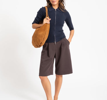 Hanna Zip Knit Cardigan Night Sky - Things I Like Things I Love