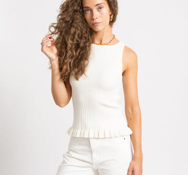 Hazel Top Knit Vanilla Ice - Things I Like Things I Love