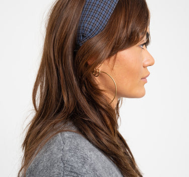 Headband Checked Blue - Things I Like Things I Love