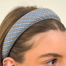 Headband Checked Blue - Things I Like Things I Love