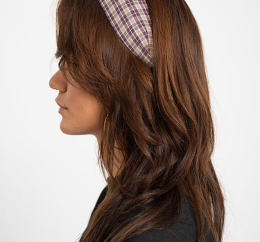 Headband Checked Brown - Things I Like Things I Love