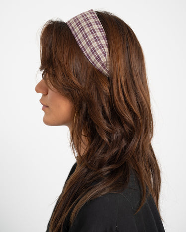 Headband Checked Brown - Things I Like Things I Love