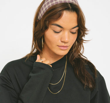 Headband Checked Brown - Things I Like Things I Love