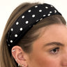 Headband Polkadot Black - Things I Like Things I Love