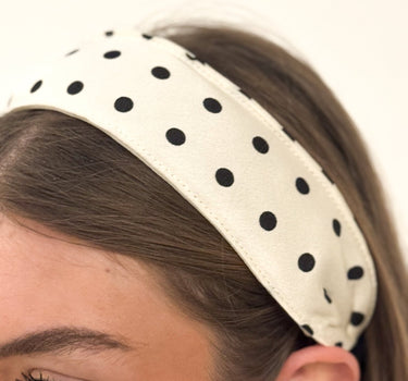 Headband Polkadot White - Things I Like Things I Love