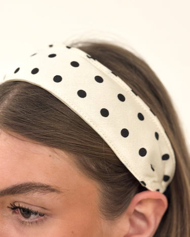 Headband Polkadot White - Things I Like Things I Love
