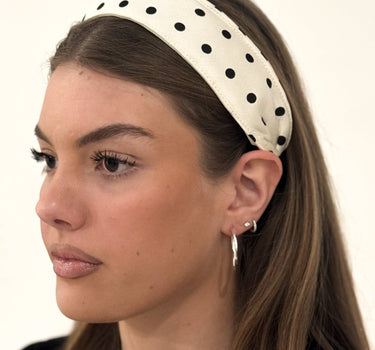 Headband Polkadot White - Things I Like Things I Love