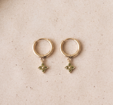 TILTIL Set van 2 Jade Star Zircon Earrings Goud