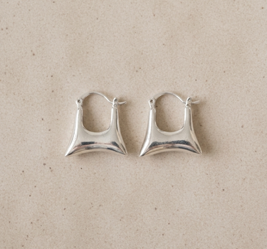 TILTIL Set Of 2 Squary Hoop Earrings Silver