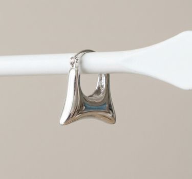 TILTIL Set Of 2 Squary Hoop Earrings Silver