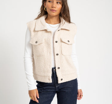 Hinny Boucle Vest Birch - Things I Like Things I Love