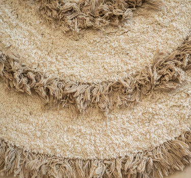 HKLIVING - Bath Mat Round Beige/White - Things I Like Things I Love