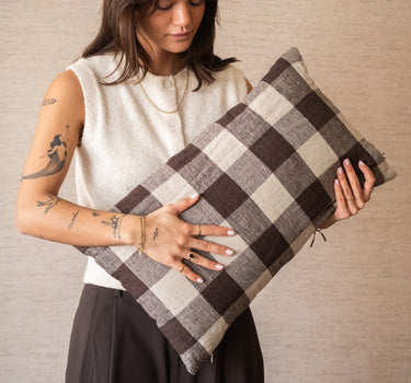 HKLIVING Cushion Vineyard Woven Linen - Things I Like Things I Love