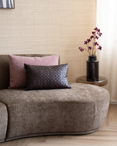 HKLIVING Kussen Gevlochten Bruin - Things I Like Things I Love