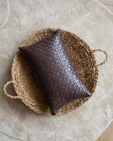 HKLIVING Kussen Gevlochten Bruin - Things I Like Things I Love