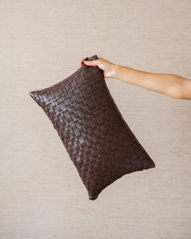 HKLIVING Kussen Gevlochten Bruin - Things I Like Things I Love