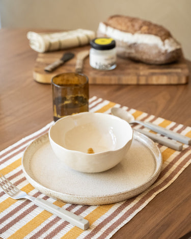 HKLIVING Placemat Striped Amber - Things I Like Things I Love