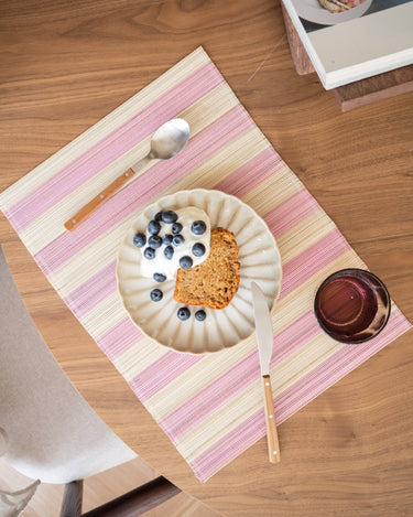 HKLIVING Placemat Striped Pink - Things I Like Things I Love