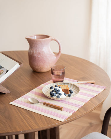 HKLIVING Placemat Striped Pink - Things I Like Things I Love