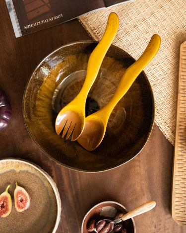 HKLIVING Salad Servers Ochre - Things I Like Things I Love