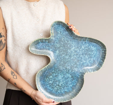 HKLIVING Servering Plate Shell Teal - Things I Like Things I Love