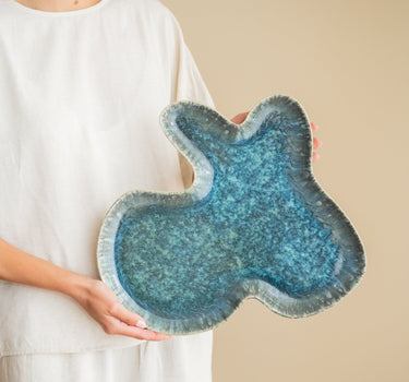HKLIVING Servering Plate Shell Teal - Things I Like Things I Love