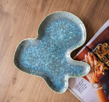 HKLIVING Servering Plate Shell Teal - Things I Like Things I Love