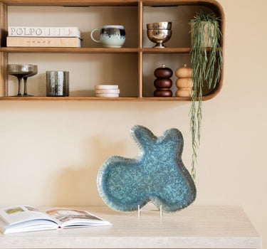 HKLIVING Servering Plate Shell Teal - Things I Like Things I Love