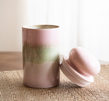 HKLIVING Storage Jar Glaze Pink - Things I Like Things I Love