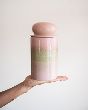 HKLIVING Storage Jar Glaze Pink - Things I Like Things I Love