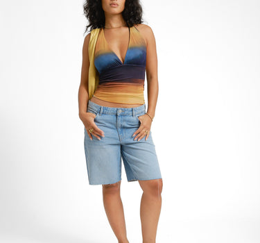 Holla Loose Shorts Light Blue Denim - Things I Like Things I Love