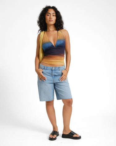 Holla Loose Shorts Light Blue Denim - Things I Like Things I Love