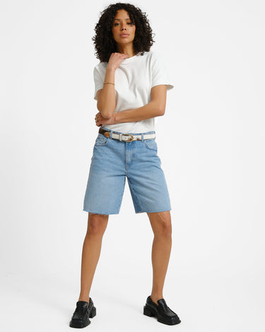 Holla Loose Shorts Light Blue Denim - Things I Like Things I Love