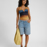 Holla Loose Shorts Light Blue Denim - Things I Like Things I Love