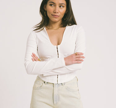 Hook and Eye Shirt Off White - Things I Like Things I Love