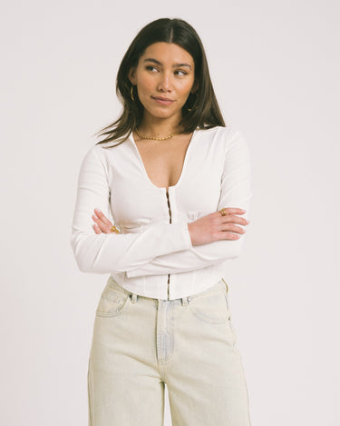 Hook and Eye Shirt Off White - Things I Like Things I Love