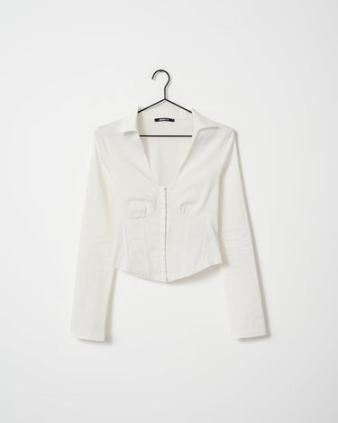 Hook and Eye Shirt Off White - Things I Like Things I Love