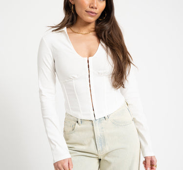 Hook and Eye Shirt Off White - Things I Like Things I Love