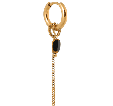 Hoops Chain Noir Gold - Things I Like Things I Love