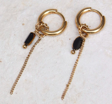 Hoops Chain Noir Gold - Things I Like Things I Love