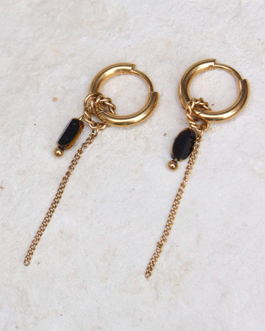 Hoops Chain Noir Gold - Things I Like Things I Love