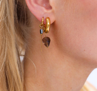 Hoops Chain Noir Gold - Things I Like Things I Love